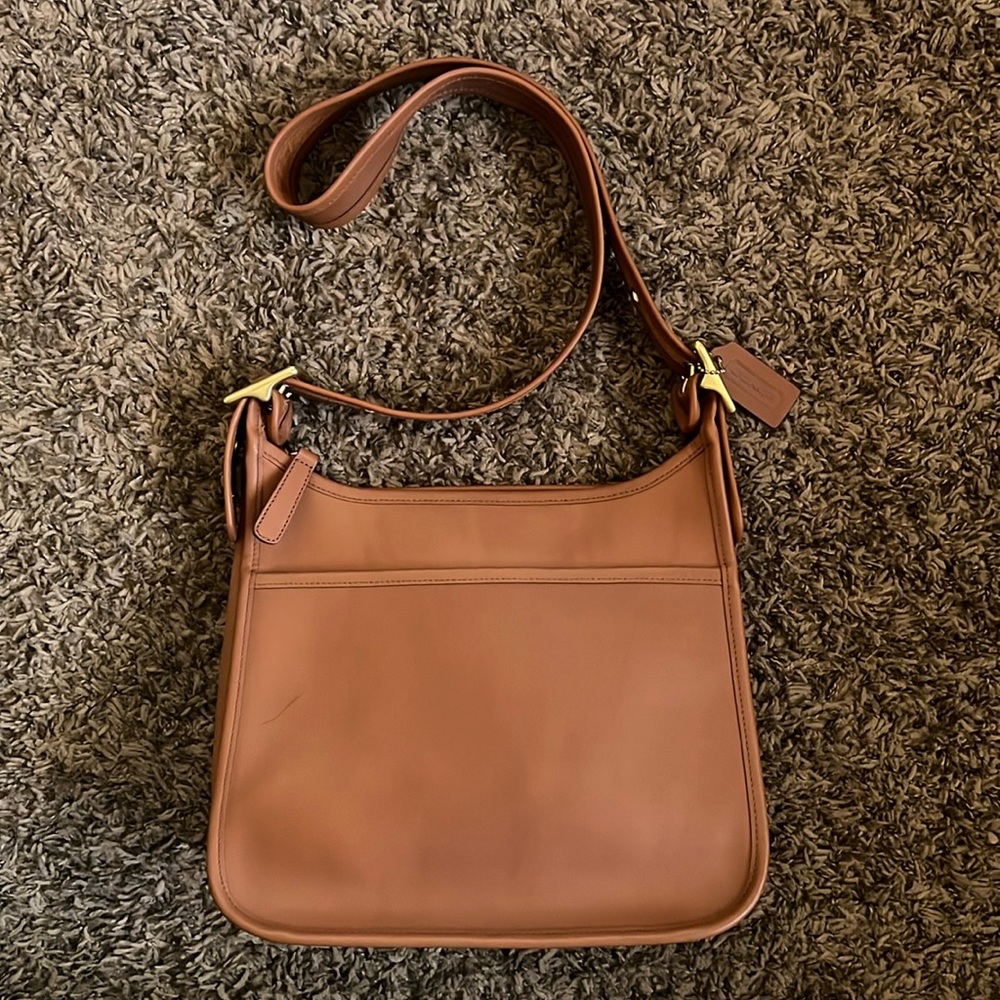 Coach Leather Gold Rivet Shoulder Bag